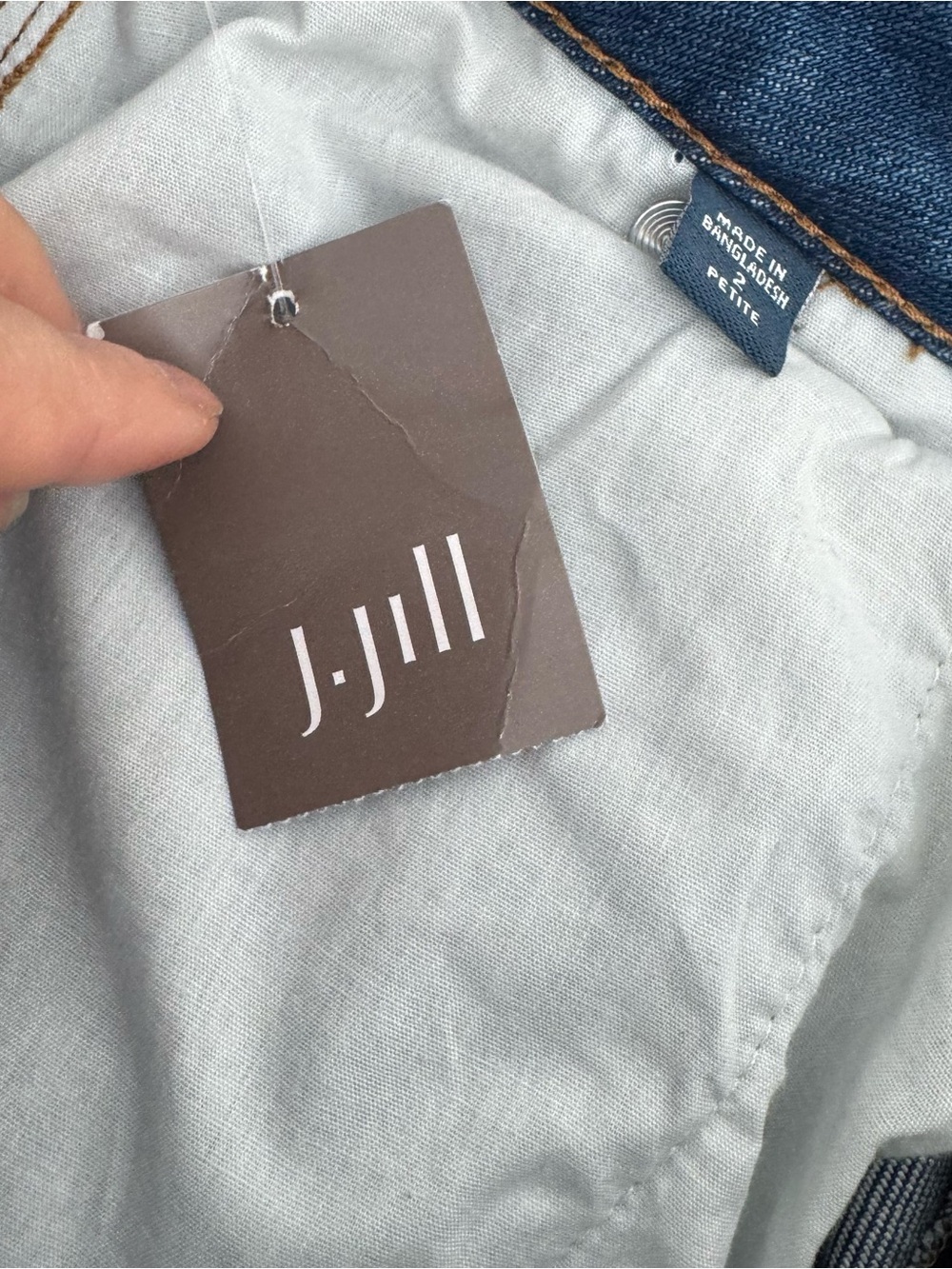 NEW J.Jill High Rise Wide Leg Jeans Sz 2P Classic Dark Wash Denim Timeless Style - Picture 9 of 16